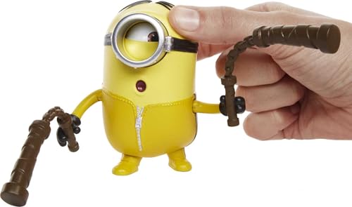 Minions figurine articulée Stuart et son nunchaku, jouet pour enfant, GMD96