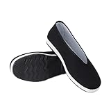 Zapatos de Artes Marciales Tradicionales Chinos for Hombre, Kung Fu, Wing Chun, Tai-Chi, Wushu, Tela Negra, Zapatos Casuales Antiguos de Beijing, Zapatillas Deportivas(Black Sole,41 EU)