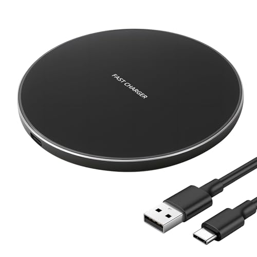Cargador Inalámbrico de 20W Estación de Carga Inductiva, Almohadilla de Carga Rápida Inalámbrica Qi Cargador de Inducción para iPhone 16/15/14/13/12/11 Pro/XS/X AirPods 4/3/2 Samsung Galaxy LG OnePlus