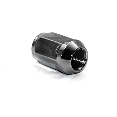 Image of 1 /2-20 Chrome Closed End Bulge Acorn Lug Nuts, 1.38 inch Tall 3 /4 inch Hex, 20pcs Cone Seat Lug Nuts