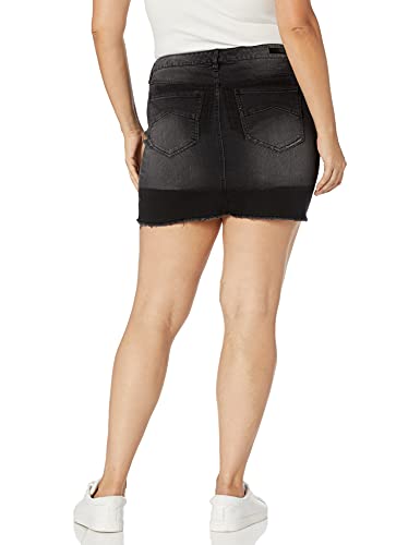 dollhouse Women's Size Non-Destructed Plus Mini Skirt with Full Front Zipper2