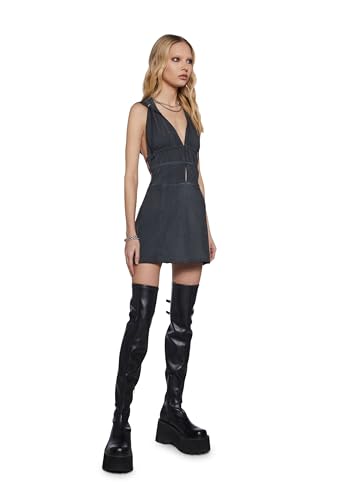 Dolls Kill Chord Backless Hooded Dress by Darker WAVS – Edgy Open-Back Mini Dress with Adjustable Ties & Hood2