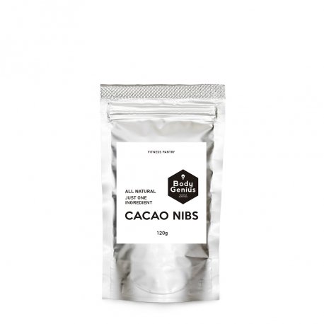 BODY GENIUS Cacao nibs. All Natural. Just one ingredient. 120 gr