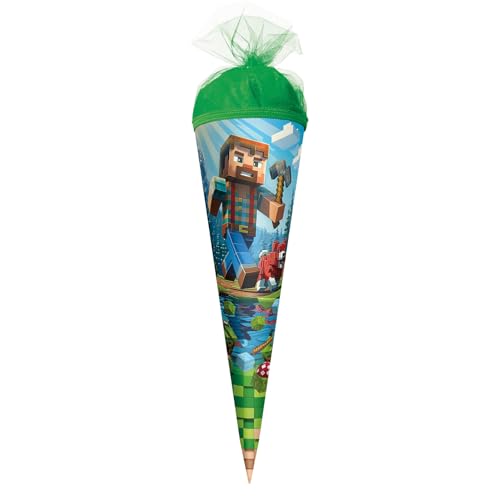 ROTH Motiv-Schultüte Block Game 50 cm rund Tüllverschluss