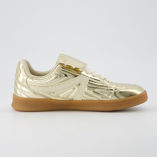 CUSHIONAIRE Women's Astro Retro Sneaker, Lace-Up Design +Memory Foam, Wide Widths Available4