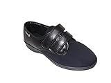  Percla Zapato de Mujer Textil y Licra/Suela Poliuretano/Cuña 3cm/Color Negro/Cierre Velcro/Talla 39