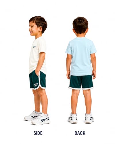 Image of Reebok Toddler Boys Short Set - 3 Piece Summer Outfit with 2 T-Shirts & Shorts - Activewear Clothes for Toddler & Little Boys