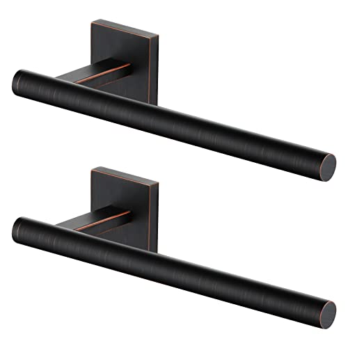 Image of KOKOSIRI Bathroom Towel Bar Hand Towel Holders Wall Mount Toilet Kitchen Cabinet Paper Holder Stainless Steel Bath Accessories Oil Rubbed Bronze 2 Pack, B3008ORB-P2