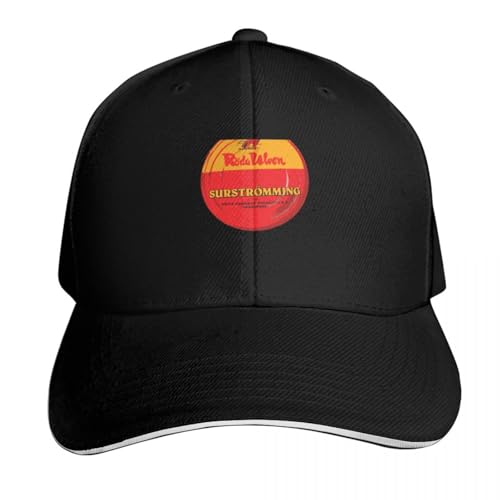 YMAEPXFH Sueco Roda Ulven Surströmming Sombrero de diseño de estaño Camionero Nuevo en Sombrero Ropa de Golf para Mujer Hombre Saludable Elegante Viaje Joven Sorpresa Tranquilo Matrimonio Reunión
