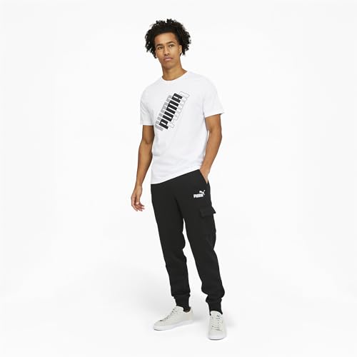 Image of PUMA Men's Essentials Fleece Sweatpants (Available in Big and Tall Sizes), Dark Gray Heather, 3X-Large