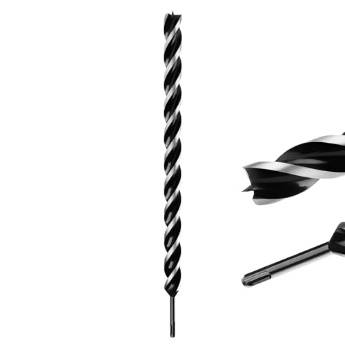 MOXPIFY Punta a trivella extra lunga, 30 mm x 600 mm, SDS Plus, punte per trapano a coclea per legno per la lavorazione del legno
