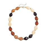 OIDIMS Gargantilla gruesa ovalada con cuentas para mujer, acrílico ligero, cuentas grandes, estilo Maillard, bohemio, geométrico, para surfista, playa, disfraces, fiesta, verano, vacaciones, joyería