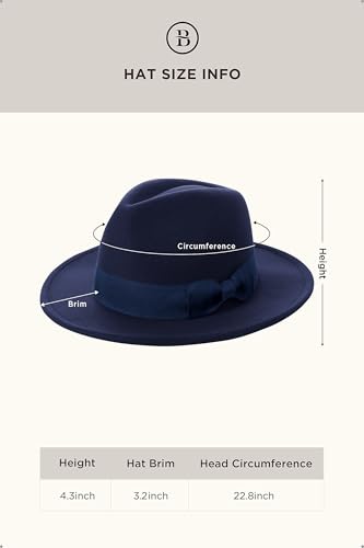 Image of BABEYOND 1920s Fedora Hat for Men Gatsby Wide Brim Fedora Hat Felt Panama Cap with Band for Women Men