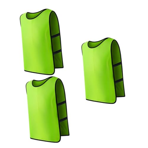 Sosoport 3pcs Sports Vest for Kids Pinnies Open Sides Design Comfortable Breathable Ideal for Football Practice