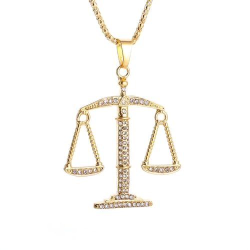 Collier Libra en cristal de zircone : sublimez votre look hip hop au quotidien et en soirée