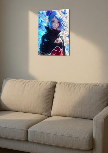 Image of NIJUKA Anime Printed Metal sheet Poster For Home And Room Decoration | For Anime Art Fans Boys And Girls (Akatsuki member paper power)