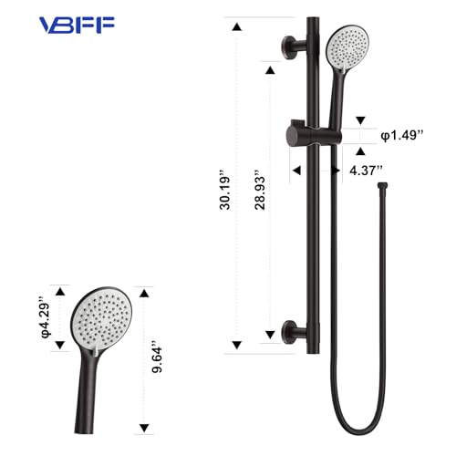 Barra deslizante para ducha con manguera y rociador miniatura 7