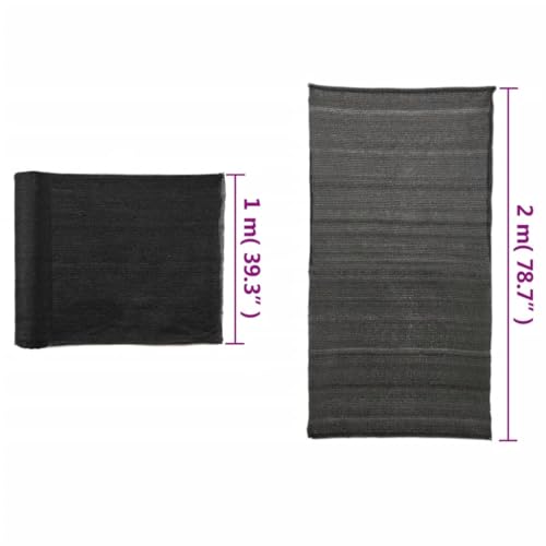 Polyéthylène haute densité 2x10m noir pour protection extérieure