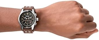 Fossil Men's Watch, Coachman Quartz Stainless Steel and Chronograph Leather Watch for Men