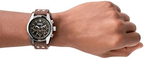 Fossil Men's Watch, Coachman Quartz Stainless Steel and Chronograph Leather Watch for Men