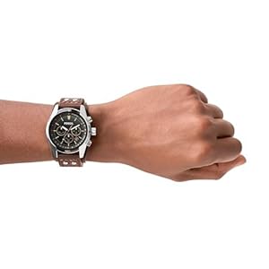 Fossil Men's Coachman Quartz Stainless Steel and Leather Chronograph Watch