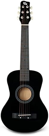 CB SKY 30" Wooden Black Acoustic Guitar for Kids/Boys/Girls/Beginners/Guitar for age 3-5 5-9 (Black)