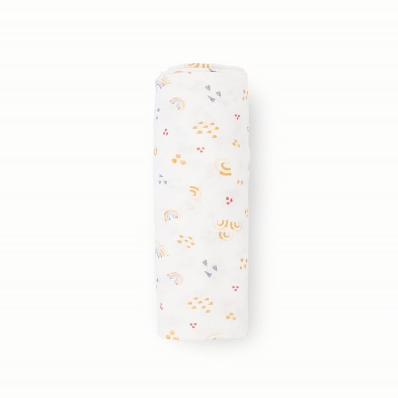 Image of Little Unicorn Premium Stretch Knit Swaddle Blanket | Super Soft with Optimal Stretch & Breathability for swaddling (Rainbows)