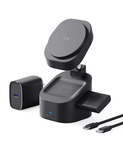 Chargeur 15W Max Magnétique Sans Fil iWALK Cube Stand Apple