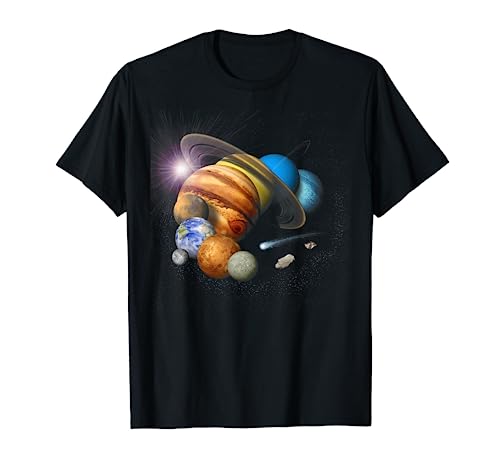 Solar Planetary System T shirt Mars Venus Saturn Jupiter