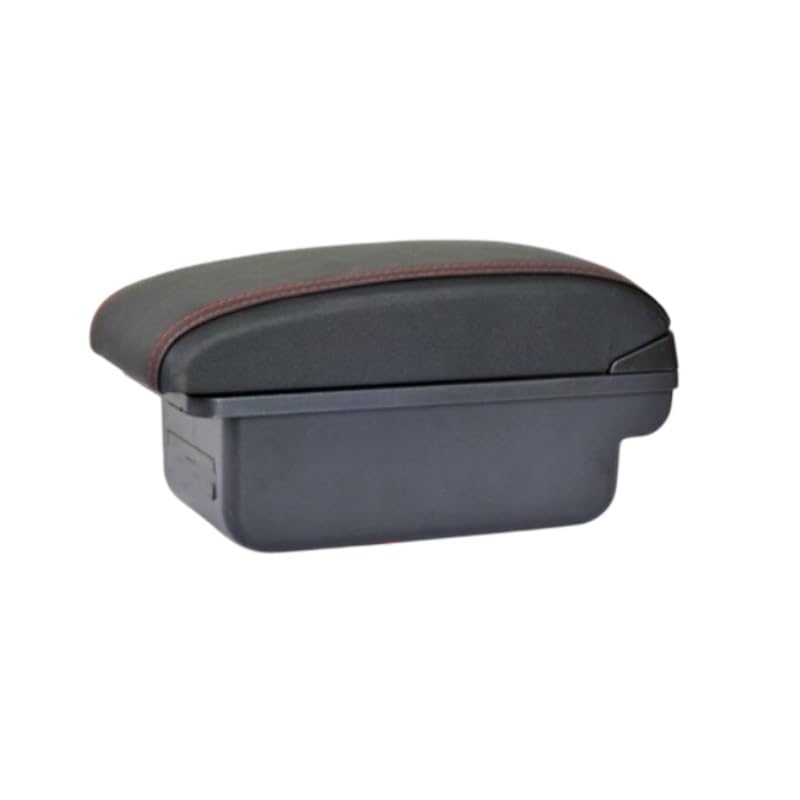Couverture d'accoudoir de voiture Pour Peugeot 107/pour Citroën C1/pour Toyota Pour Aygo BJ/pour BYD F0 Accoudoir Boîte Intérieure | A1 Black red NO USB