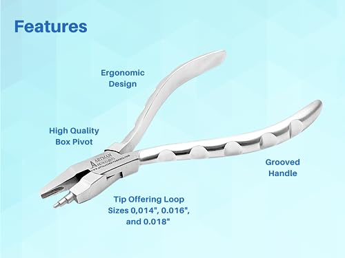 ARTMAN INSTRUMENTS Tweed Omega Loop Forming Pliers - Orthodontic Tool for Quick Omega, U, T Loops - Medical-Grade Stainless Steel, Autoclavable - 3 Diameters for Precision