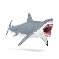 SCHLEICH Dinosaurs - 11\" Megalodon Shark Figurine - Durable Jurassic Dinosaur Toys - Realistic Shark Toys for Boys and Girls - Fun Bathtub Animal Figures for Toddlers and Kids Ages 5+ | 15055