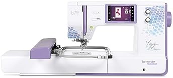 Bernette B79 Yaya Han Sewing & Embroidery Machine – 276 Designs, Dual Feed, 7mm Stitch, LCD Touchscreen, LED Light, Quilting, Heavy Duty, Free Arm, Accessories, Presser Feet, Bobbins, Thread, Software