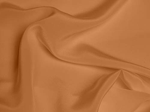 100% Pure Mulberry Silk Crepe de Chine Medium - Apricot Fabric