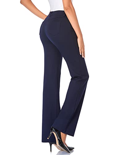 Tapata Women's Dress Pants 28"/30"/32"/34" Stretchy Bootcut Slacks with Pockets Tall, Petite, for Office Work Business2