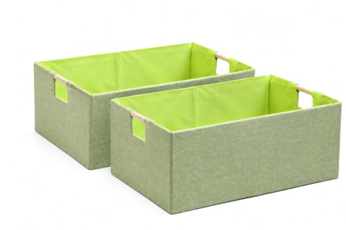 Image of Storage Bin for Shelves Rectangle Closet Baskets Foldable Box with Handles, Gray Storage Bins, Storage Boxes for Home Office Car Dormroom