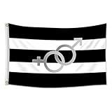DecrPlus Heterosexuals Flag 3x5Ft Double Sides Flags for Parade, Straight Ally Pride Banner Flag Sign for Indoor Outdoor Decoration(White)