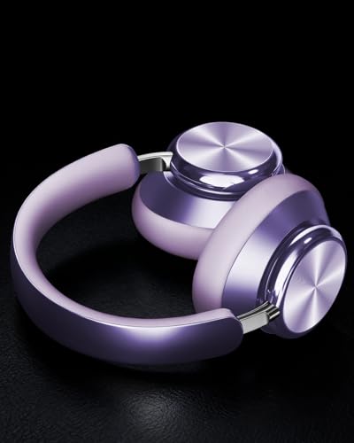 Image of Wentronic Y03 Bluetooth Headphones Wireless Active Noise Cancelling Over Ear Headphones 48 Hours Playtime High Sound Quality 6 EQ Music Mode Headphones with Soft Ear Cushion - Purple