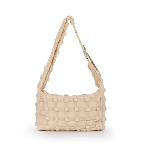 Lanpet Puffer Tote Bag for Women Large Lightweight Nylon Tote Bag Quilted Carryall Bag Soft Puffy Crossbody Bag Hobo Handbags