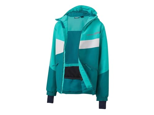 Crivit Kinder & Jugendliche Ski Jacke Skijacke Girls wasserabweisendes Obermaterial (DE/NL/SE/PL, Numerisch, 134, 164, Regular, Mint-Green Abstract (158/164))
