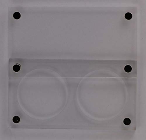 Vitrina de acrílico transparente contenedor expositor para 2 monedas y discos 3