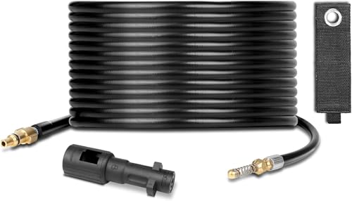 EAWONGEE 15M High Pressure Drain Jet Wash Hose Drain Pipe Sewer Jetter Kit Compatible with Karcher K2 K3 K4 K5 K6 K7 and Lavor Pressure Washers
