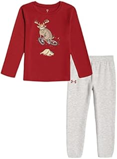 Under Armour Boys Outdoor Set, Cohesive Pants & Top Clothing Sets, Stadium Red, 6 US