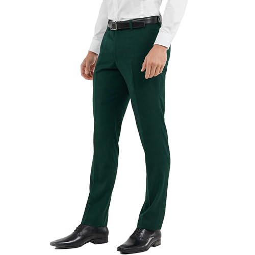 Image of Men's Cozy Hidden Expandable Waist Dress Pants | Premium Stretch Texture Weave Work to Weekend Pants