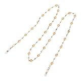 Catenella per Occhiali, Catena di Occhiali Metallo, Catenina Occhiali Catena Occhiali da Antiscivolo Cinturino, Maschera Cinturino Collana Occhiali Catena, Champagne