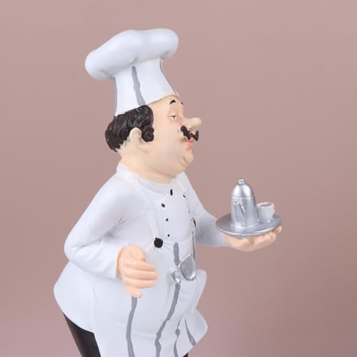 Ornement de chef européen stable en résine pour table de café