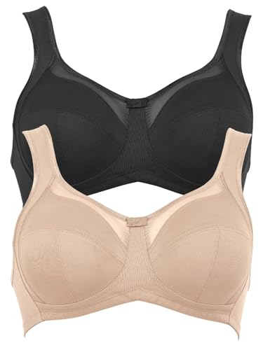 Anita 2er Sparpack Komfort BH Clara 5459 Gr. 90E in 1xhaut 1xschwarz