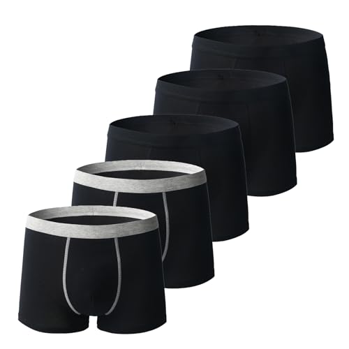 Calzoncillos tipo bóxer para incontinencia para hombre, de algodón suave, sin costuras, a prueba de fugas, lavable y reutilizable, 5pcs-i, XXXXL