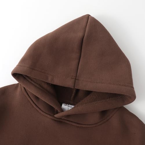 Image of Spring&Gege Youth Solid Fleece Hoodies Pullover Hooded Sweatshirts for Children (3-12 Years)