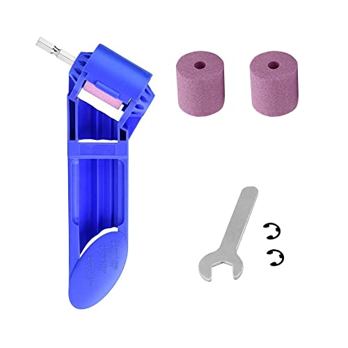 Afilador de Brocas Azul + 2 Muelas Extra Soporte Herramienta Portátil Accesorios Taladro Amoladora Vástago Recto Esmeril Fácil Metal Acero Cobalto HSS Alta Dureza Cover